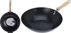 Excellent Houseware Wok Ø30cm Non Stick Zwart Houten Handvat 30 Cm - Pan - Koken - Eten - Keuken -Keuken Pot Winkel 1200x560 1