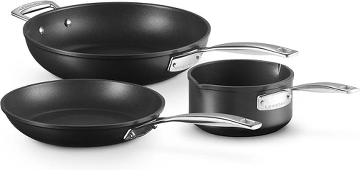 Le Creuset - Les Forgees - 3-Delige - Pannenset 1 Le Creuset - Les Forgees - 3-Delige - Pannenset