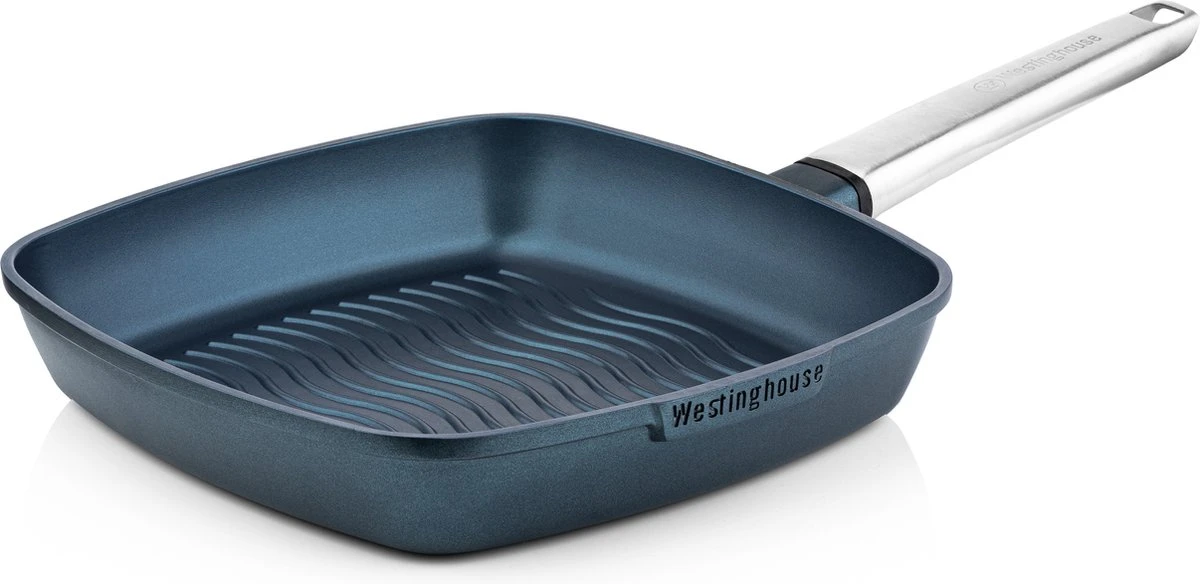 Westinghouse Performance Series - Grillpan Inductie 28cm - Luxe Grillpan - Blauw - Steakpan - Geschikt Voor Alle Warmtebronnen Inclusief Inductie En Ovenbestendig 1 Westinghouse Performance Series - Grillpan Inductie 28cm - Luxe Grillpan - Blauw - Steakpan - Geschikt Voor Alle Warmtebronnen Inclusief Inductie En Ovenbestendig