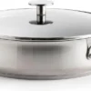 KitchenAid Stainless Steel Hapjespan Met Glazen Deksel ø28cm - RVS - Inductie - Anti-aanbak