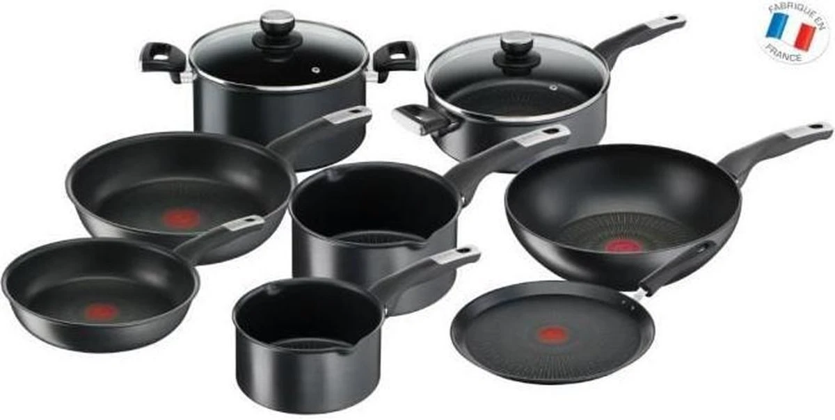 TEFAL YY4390FA Pannenset 10-delig ONBEPERKT - Antiaanbaklaag - Alle Kookplaten Inclusief Inductie - Krasbestendig - Thermo-Signal 1 TEFAL YY4390FA Pannenset 10-delig ONBEPERKT - Antiaanbaklaag - Alle Kookplaten Inclusief Inductie - Krasbestendig - Thermo-Signal