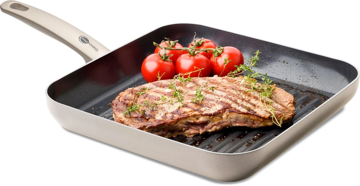 GreenPan Cambridge Inductie Grillpan - Ø 28 Cm - PFAS-vrij - Brons 11 GreenPan Cambridge Inductie Grillpan - Ø 28 Cm - PFAS-vrij - Brons - Afbeelding 11