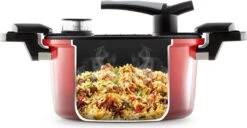 Rosmarino - Snelkookpan Met Glazen Deksel - Zwart - Ø24cm - 5 Liter - 100% PFAS & PFOA Vrij - Aluminium - Pressure Cooker - Non-stick Minerale Coating - Ergonomische Handgrepen - Geschikt Voor Alle Warmtebronnen -Keuken Pot Winkel 1200x622 5