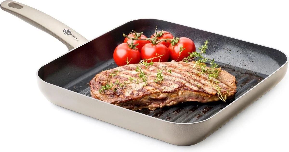 GreenPan Cambridge Inductie Grillpan - Ø 28 Cm - PFAS-vrij - Brons 3 GreenPan Cambridge Inductie Grillpan - Ø 28 Cm - PFAS-vrij - Brons - Afbeelding 3