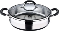 Bergner Masterpro - Serveerpan Met Deksel - 28 Cm - 3.8 L - RVS