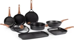 Rosmarino Black Line - Wokpan - Ø30cm - 100% PFAS & PFOA Vrij - Gegoten Aluminium - Non-stick Minerale Coating - Ergonomische Handgreep - Geschikt Voor Alle Warmtebronnen & Vaatwasser -Keuken Pot Winkel 1200x654