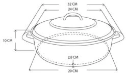 Royalty Line - Marble Soep/braadpan - Met Glazen Deksel Zwart - 24 CM. RL-BS24ML -Keuken Pot Winkel 1200x727 2