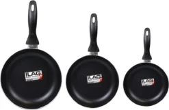 Löwenthal Hoogwaardige Koekenpan Set - 3 Stuks - PFOA Vrije Anti-aanbaklaag - Zwart