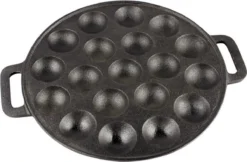 YUGN BLACK Poffertjespan Poffertjesmaker 6 Delige Set - 19 Poffertjes Incl Doseerfles Kwast Poffertjesvork Siliconen Ovenwanten - Platte Onderkant Poffertjespan Inductie Poffertjespan Elektrisch - Cadeau Tip -Keuken Pot Winkel 1200x785 1