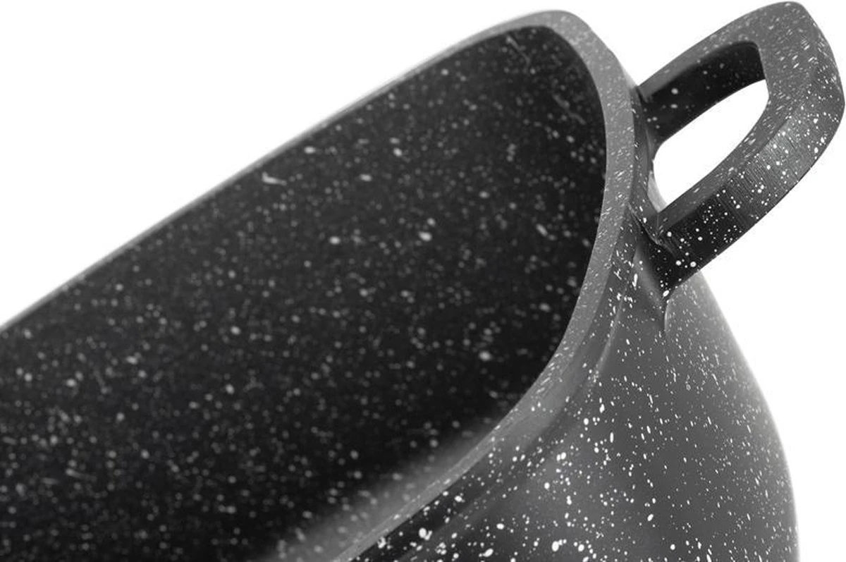 Edënbërg Stonetec Line - 8-delige Luxe Pannenset Van Gesmeed Aluminium - Zwart 5 Edënbërg Stonetec Line - 8-delige Luxe Pannenset Van Gesmeed Aluminium - Zwart - Afbeelding 5