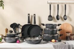 Royal Swiss® - 33-delige Pannenset Inductie - Pannensets - Afneembare Handgreep - Glazen Deksel - Geschikt Voor Oven - PFAS-vrij 5 Royal Swiss® - 33-delige Pannenset Inductie - Pannensets - Afneembare Handgreep - Glazen Deksel - Geschikt Voor Oven - PFAS-vrij -Keuken Pot Winkel 1200x800 42