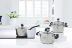 BK Conical Cool Glas Pannenset - 4-delig - RVS - Glazen Deksel - Inductie -Keuken Pot Winkel 1200x813