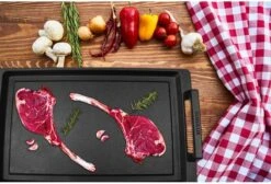 Eurolux Teppanyaki Plaat Met Grepen - 41 X 24 X 2.5 Cm - Zwart - Aluminium - Geschikt Voor Alle Warmtebronnen -Keuken Pot Winkel 1200x815 3