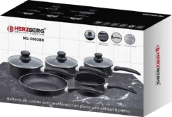 Herzberg HG-5003BK: 8 Pieces Marble Cookware Set - Black -Keuken Pot Winkel 1200x819 1