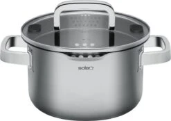 Sola Pannenset Juvia - 4 Delig - Ø 16,16,18,20 Cm - Zilver - RVS - Sandwichbodem -Keuken Pot Winkel 1200x844
