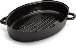 Emalia Geëmailleerde Braadpan Met Deksel 7L - Braadslede - Bakpan - Grillpan - Emaille - Zwart -Keuken Pot Winkel 1200x872 7