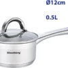 Steelpan Met Deksel - Kleine Sauspan – Kookpan - 12 Cm – 0.5 Liter