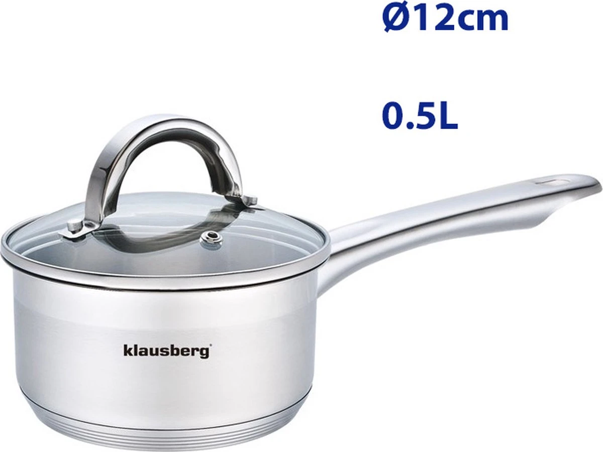 Steelpan Met Deksel - Kleine Sauspan – Kookpan - 12 Cm – 0.5 Liter 1 Steelpan Met Deksel - Kleine Sauspan – Kookpan - 12 Cm – 0.5 Liter