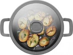 BergHOFF Leo Hapjespan Stone - 28 Cm - Met Glazen Deksel 6 BergHOFF Leo Hapjespan Stone - 28 Cm - Met Glazen Deksel -Keuken Pot Winkel 1200x904 2