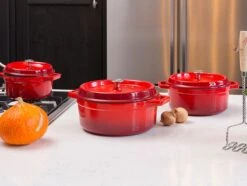 Sola Braadpan Gietijzer - Ø 28 Cm - Oranje/Rood - Gietijzer - Extra Zware Bodem -Keuken Pot Winkel 1200x905 12