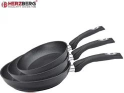 Herzberg HG-FP3: 3-Delige Koekenpan Van Gesmeed Aluminium 20/24/28 - ZILVER 23 Herzberg HG-FP3: 3-Delige Koekenpan Van Gesmeed Aluminium 20/24/28 - ZILVER -Keuken Pot Winkel 1200x905 4