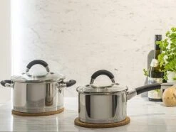 Sola Pannenset Venice - 4 Delig - Ø 16,16,18,20 Cm - Zilver - RVS - Sandwichbodem -Keuken Pot Winkel 1200x906 2