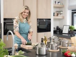 Sola Pannenset Juvia - 4 Delig - Ø 16,16,18,20 Cm - Zilver - RVS - Sandwichbodem -Keuken Pot Winkel 1200x906