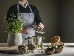 Sola Pannenset Juvia - 4 Delig - Ø 16,16,18,20 Cm - Zilver - RVS - Sandwichbodem -Keuken Pot Winkel 1200x911