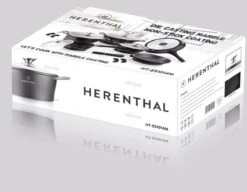 Herenthal Luxe Pannenset - 14-delig - Glazen Deksel - Inductie - Marmeren Coating - PFAS-vrij - Zwart - ES1014M 7 Herenthal Luxe Pannenset - 14-delig - Glazen Deksel - Inductie - Marmeren Coating - PFAS-vrij - Zwart - ES1014M -Keuken Pot Winkel 1200x934