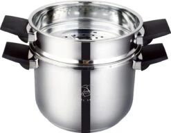Royal Swiss Snelkookpan / Couscous Pan - 2 In 1 - 10 Liter - Ø 26 Cm - RVS - Inductie - Automatische Sluiting 9 Royal Swiss Snelkookpan / Couscous Pan - 2 In 1 - 10 Liter - Ø 26 Cm - RVS - Inductie - Automatische Sluiting -Keuken Pot Winkel 1200x935 2