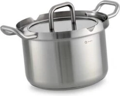 BK-Q-Linair Master Glas Kookpan 18 Cm - RVS - Glazen Deksel - Veilig Afgietsysteem - Inductie -Keuken Pot Winkel 1200x967