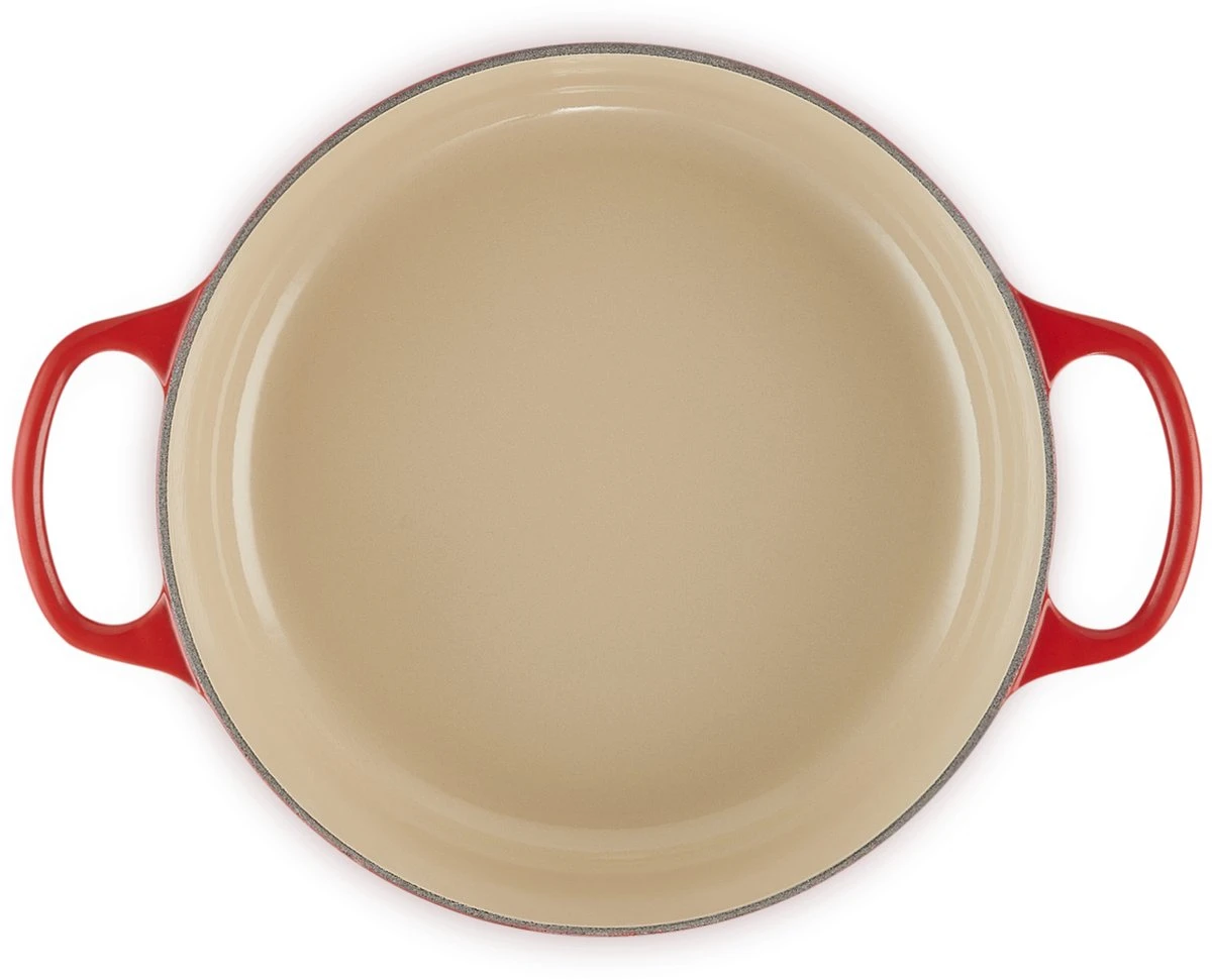 Le Creuset - Gietijzeren - Lage Braadpan - 24cm - Kersenrood 8 Le Creuset - Gietijzeren - Lage Braadpan - 24cm - Kersenrood - Afbeelding 8