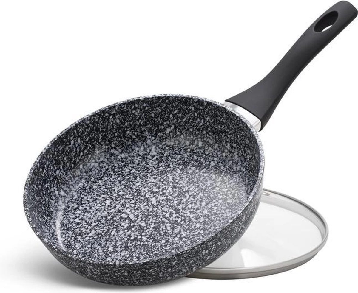 Edënbërg Stonetec Line - Hapjespan Keramisch - 22 Cm - 3-laags Anti-aanbaklaag! 1 Edënbërg Stonetec Line - Hapjespan Keramisch - 22 Cm - 3-laags Anti-aanbaklaag!