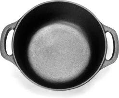 Gietijzeren Braadpan - 28 Cm - Pure Gietijzer - Niet Geëmailleerd - Geschikt Voor Inductie - Stoofpan Met Deksel - Sudderpan - Zwart -Keuken Pot Winkel 1200x989 2