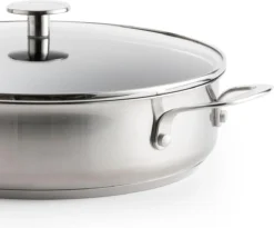 KitchenAid Stainless Steel Hapjespan Met Glazen Deksel ø28cm - RVS - Inductie - Anti-aanbak -Keuken Pot Winkel 1200x995 5