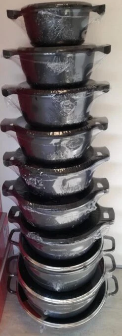 Royalty Line - Marble Soep/braadpan - Met Glazen Deksel Zwart - 24 CM. RL-BS24ML -Keuken Pot Winkel 438x1200 1