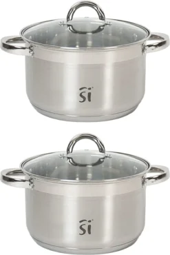 Luxe Kleine RVS Kookpan/pan Loa Met Glazen Deksel 20 Cm 3,9 Liter - Kookpannen/sauspannetje - Koken - Keukengerei -Keuken Pot Winkel 802x1200