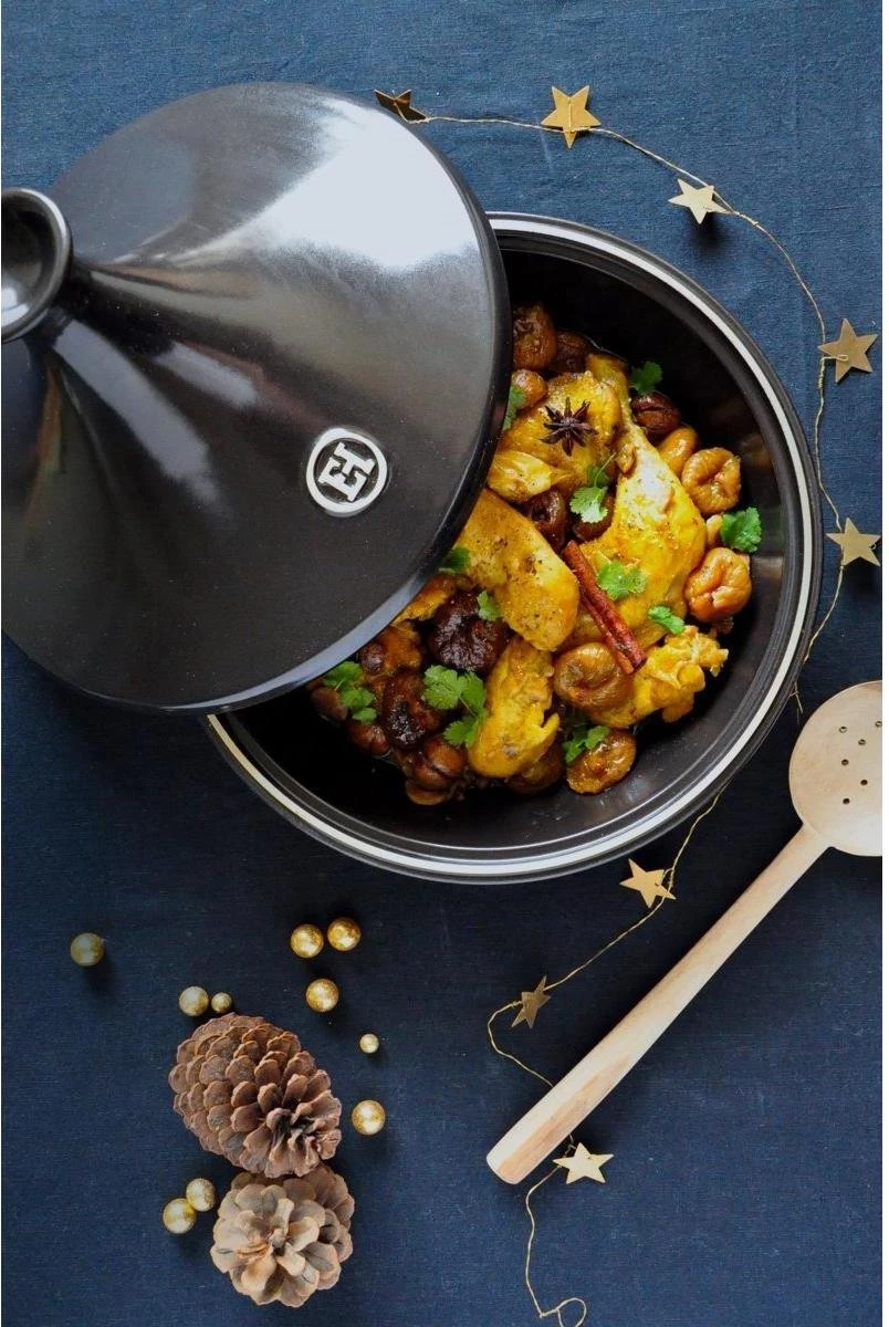 Emile Henry Tajine - Ø32 Cm - Fusain 4 Emile Henry Tajine - Ø32 Cm - Fusain - Afbeelding 4