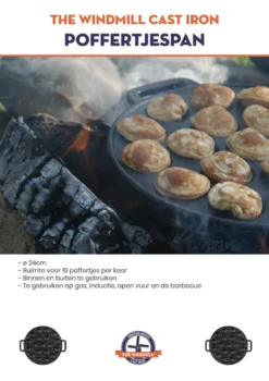 The Windmill Poffertjespan 30 Cm Gietijzer 2,3 Kg Zwart -Keuken Pot Winkel 847x1200 1