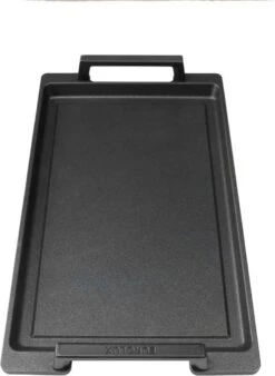 Eurolux Teppanyaki Plaat Met Grepen - 41 X 24 X 2.5 Cm - Zwart - Aluminium - Geschikt Voor Alle Warmtebronnen -Keuken Pot Winkel 878x1200