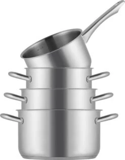 Sola Pannenset Blizz - 4 Delig - Ø Cm - Zilver - RVS - Sandwichbodem -Keuken Pot Winkel 933x1200