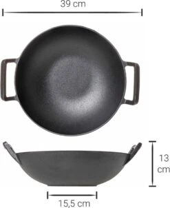 Blackwell Wadjan Wokpan - Gietijzer - 32 Cm - Zwart -Keuken Pot Winkel 983x1200